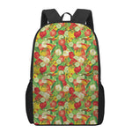 Vegan Pattern Print 17 Inch Backpack
