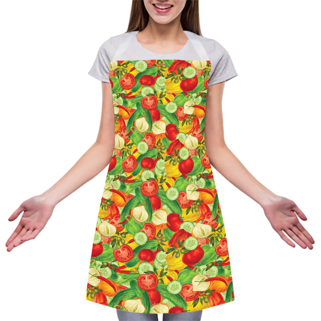Vegan Pattern Print Adjustable Apron
