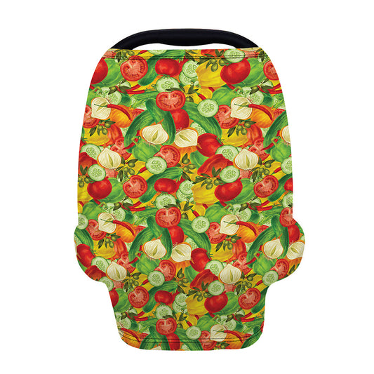 Vegan Pattern Print Baby Seat Cover