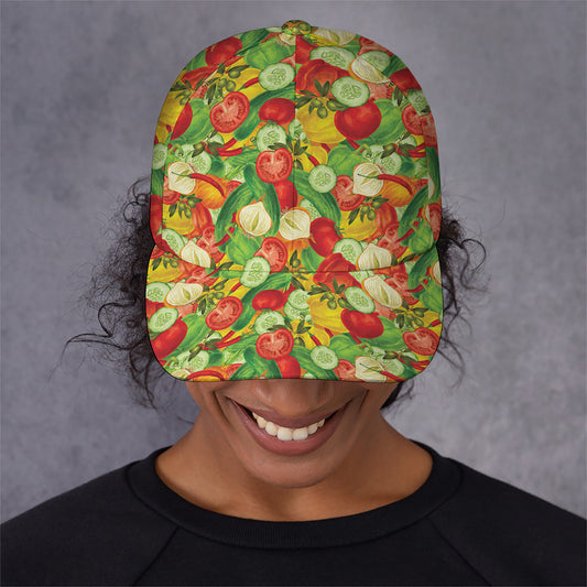 Vegan Pattern Print Baseball Cap
