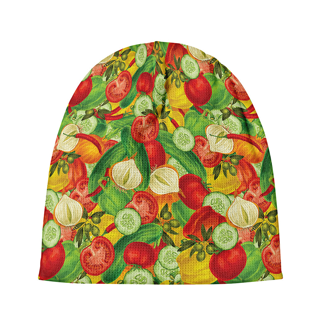 Vegan Pattern Print Beanie