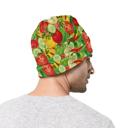 Vegan Pattern Print Beanie