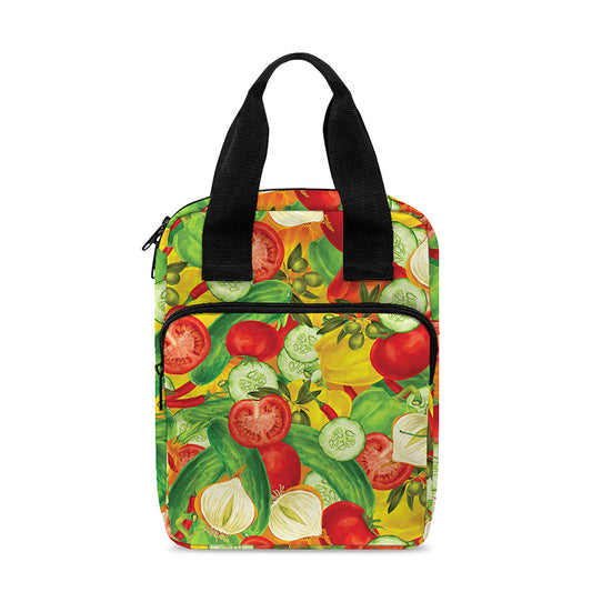 Vegan Pattern Print Bible Tote Bag