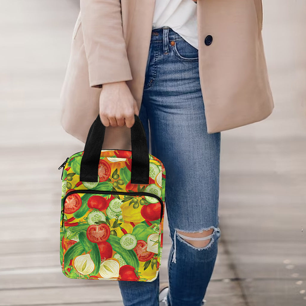 Vegan Pattern Print Bible Tote Bag