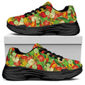 Vegan Pattern Print Black Chunky Shoes
