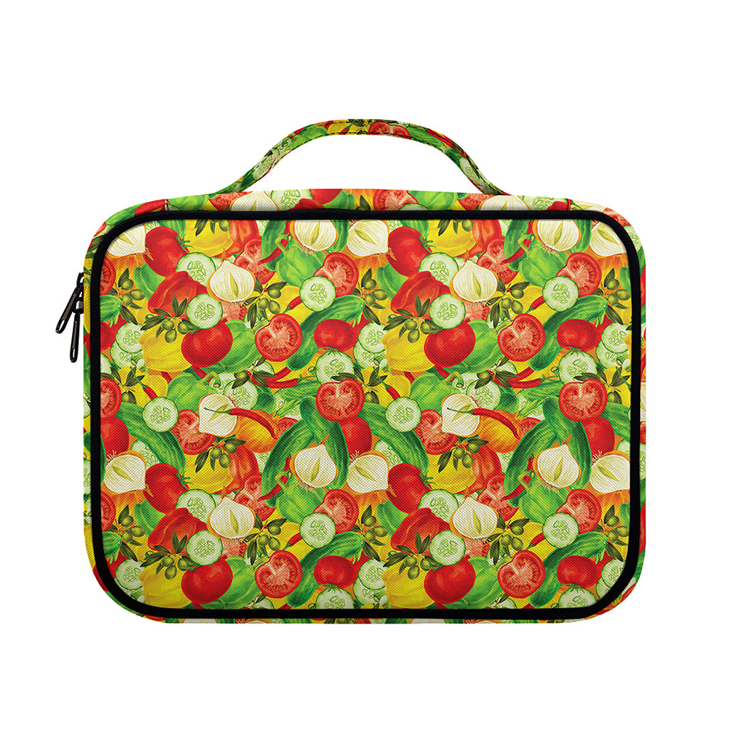 Vegan Pattern Print Briefcase Bible Bag