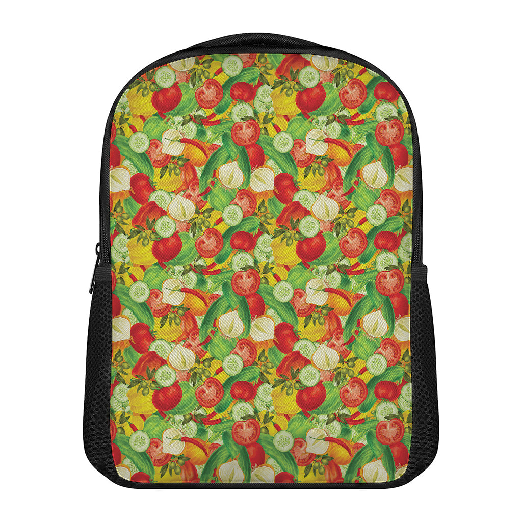 Vegan Pattern Print Casual Backpack