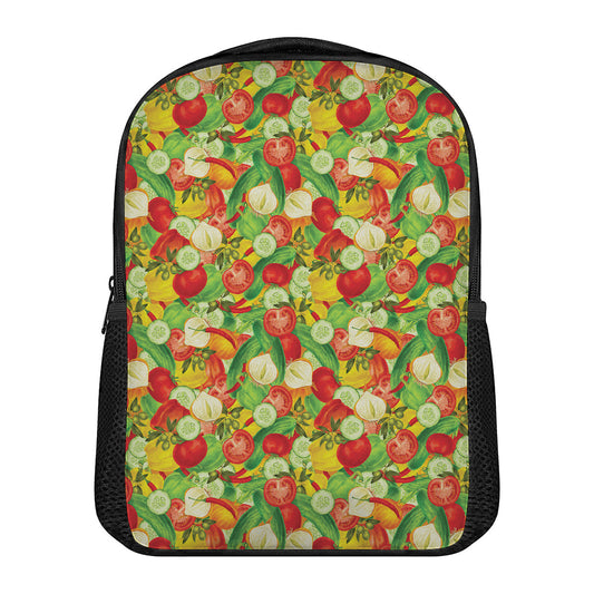 Vegan Pattern Print Casual Backpack