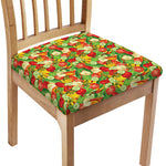 Vegan Pattern Print Chair Cushion Cover