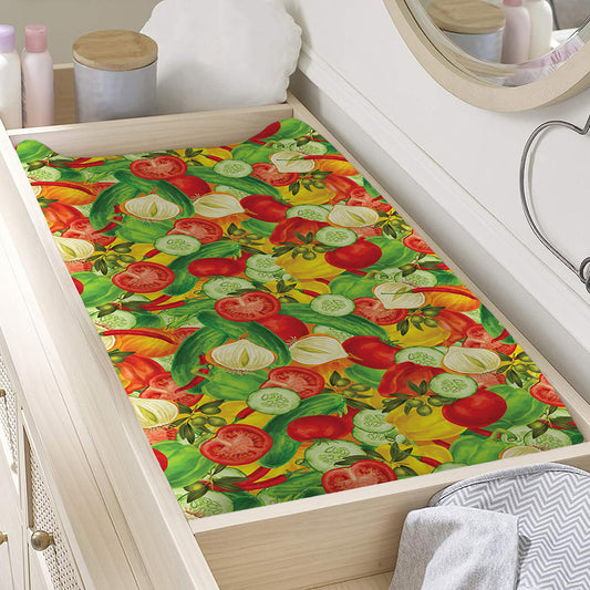 Vegan Pattern Print Changing Pad Cover