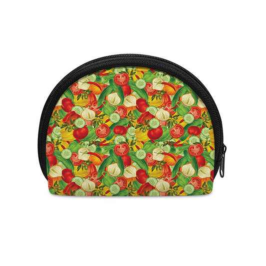 Vegan Pattern Print Coin Purse