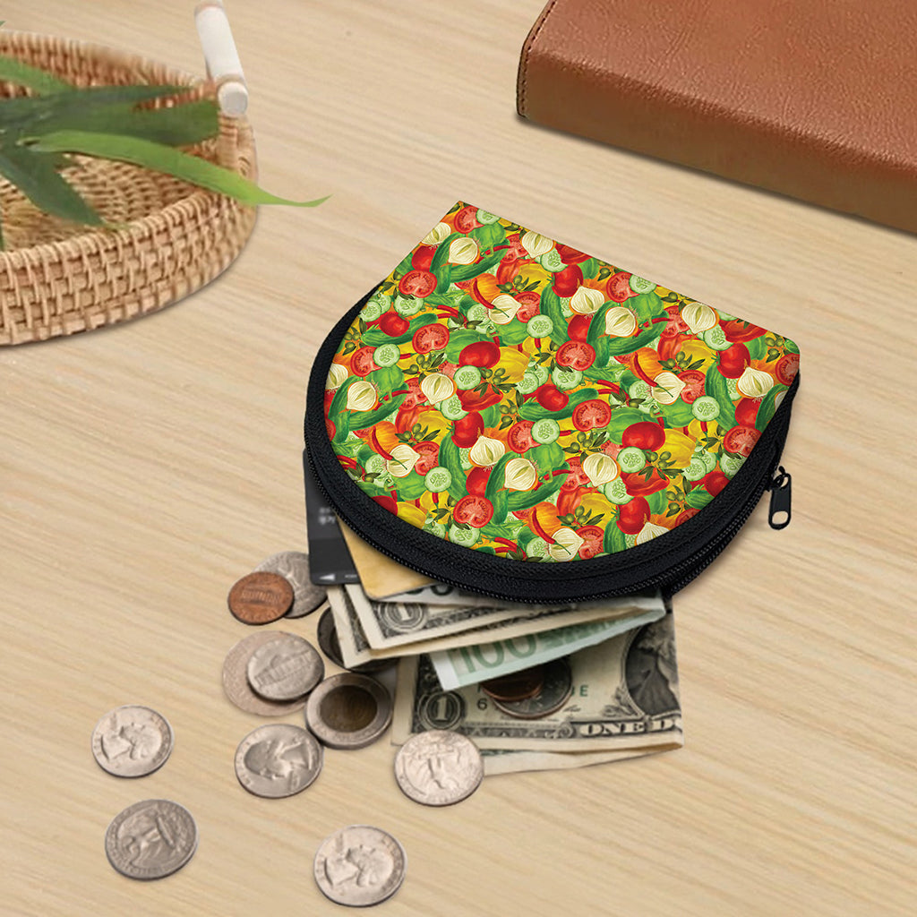 Vegan Pattern Print Coin Purse