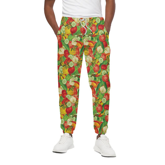 Vegan Pattern Print Cotton Pants