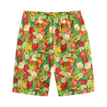 Vegan Pattern Print Cotton Shorts