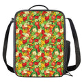Vegan Pattern Print Crossbody Lunch Bag