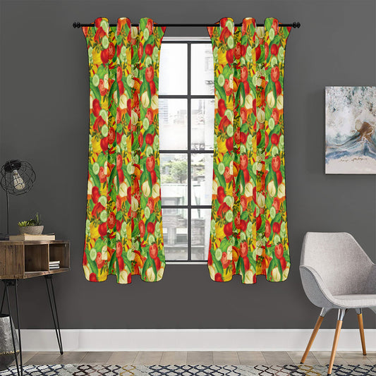 Vegan Pattern Print Curtain
