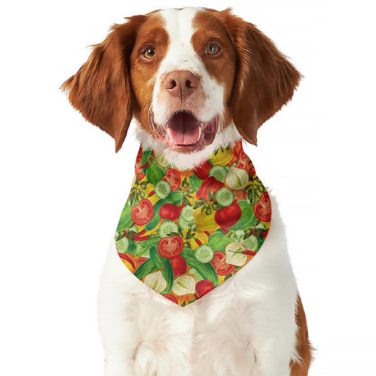 Vegan Pattern Print Dog Bandana