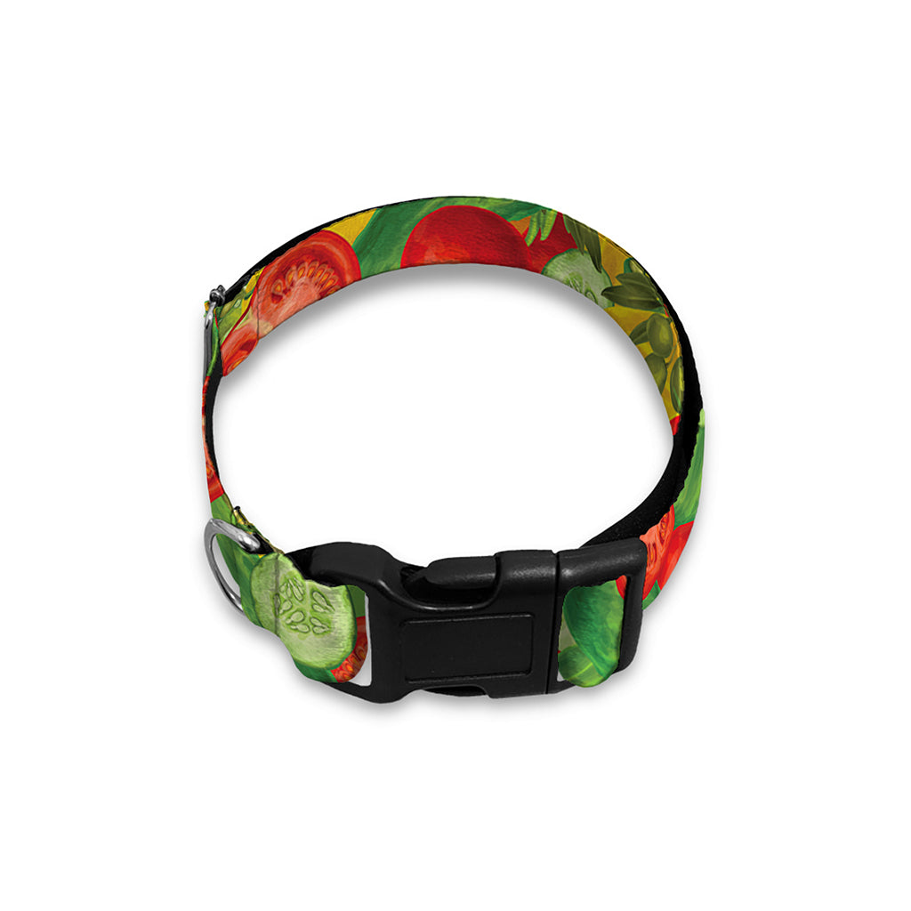 Vegan Pattern Print Dog Collar
