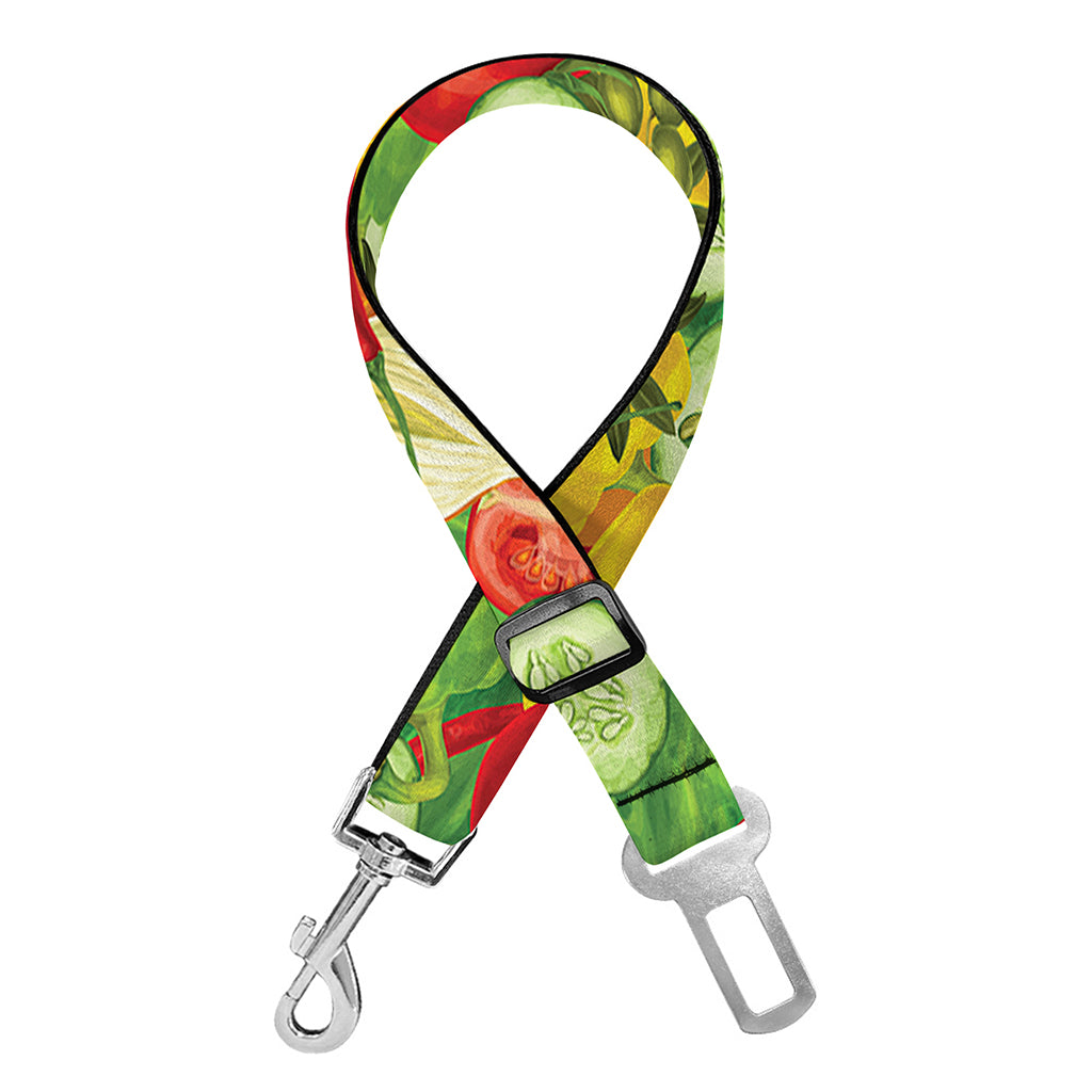 Vegan Pattern Print Dog Seat Belt