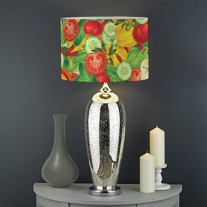 Vegan Pattern Print Drum Lamp Shade