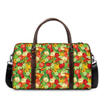 Vegan Pattern Print Duffle Bag