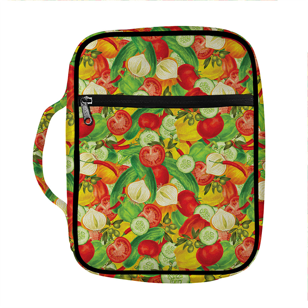 Vegan Pattern Print Front Pocket Bible Bag