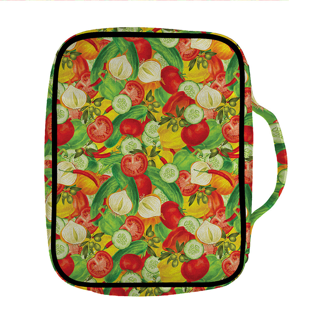 Vegan Pattern Print Front Pocket Bible Bag