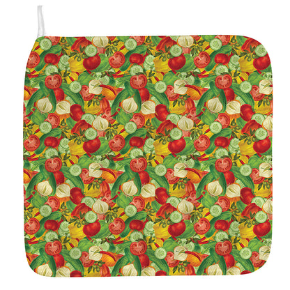 Vegan Pattern Print Hand Towel