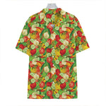Vegan Pattern Print Hawaiian Shirt