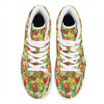 Vegan Pattern Print High Top Leather Sneakers