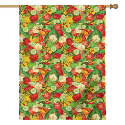 Vegan Pattern Print House Flag
