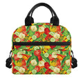 Vegan Pattern Print Insulated Lunch Bag