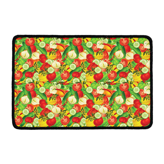 Vegan Pattern Print Kitchen Mat