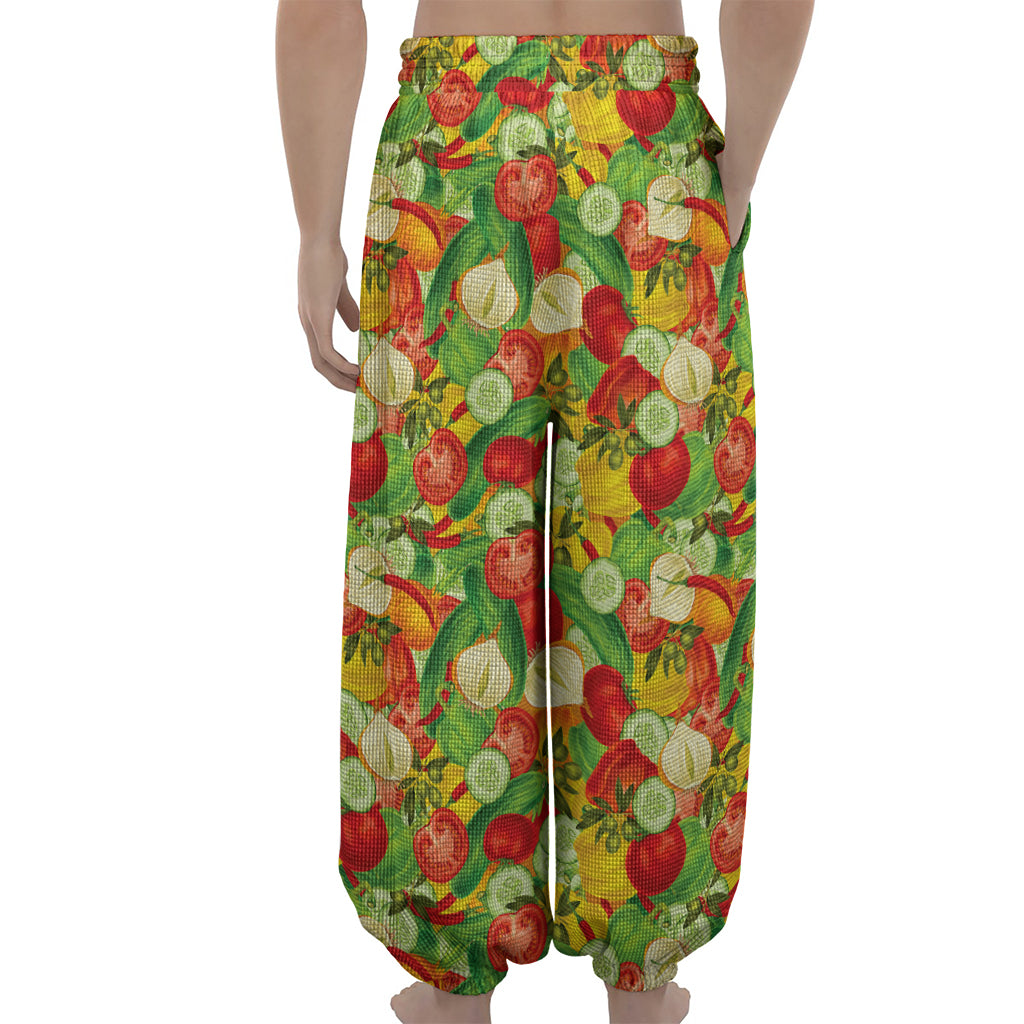 Vegan Pattern Print Lantern Pants