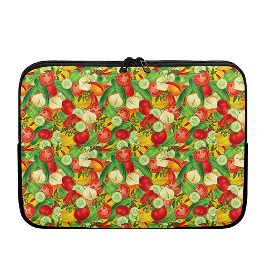 Vegan Pattern Print Laptop Sleeve