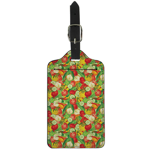 Vegan Pattern Print Luggage Tag