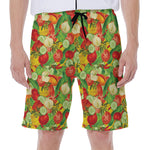 Vegan Pattern Print Men's Beach Shorts