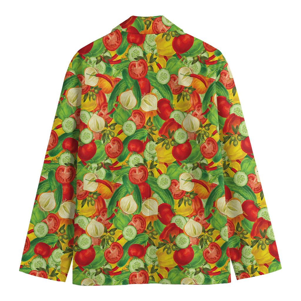 Vegan Pattern Print Men's Blazer
