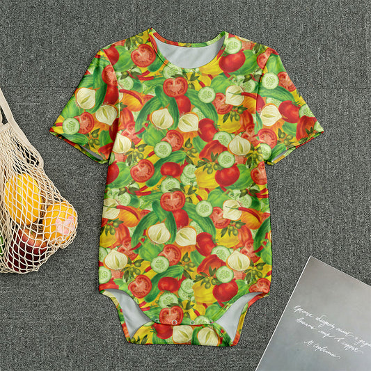 Vegan Pattern Print Men's Bodysuit