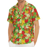 Vegan Pattern Print Men's Deep V-Neck Shirt