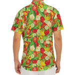 Vegan Pattern Print Men's Deep V-Neck Shirt