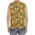 Vegan Pattern Print Men's Fitness Tank Top