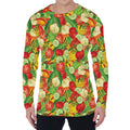 Vegan Pattern Print Men's Long Sleeve T-Shirt