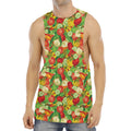 Vegan Pattern Print Men's Muscle Tank Top