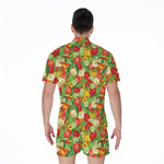 Vegan Pattern Print Men's Rompers