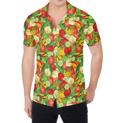 Vegan Pattern Print Men's Shirt