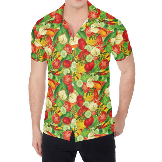 Vegan Pattern Print Men's Shirt