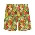 Vegan Pattern Print Men's Athletic Shorts