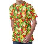 Vegan Pattern Print Men's Velvet T-Shirt