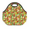 Vegan Pattern Print Neoprene Lunch Bag